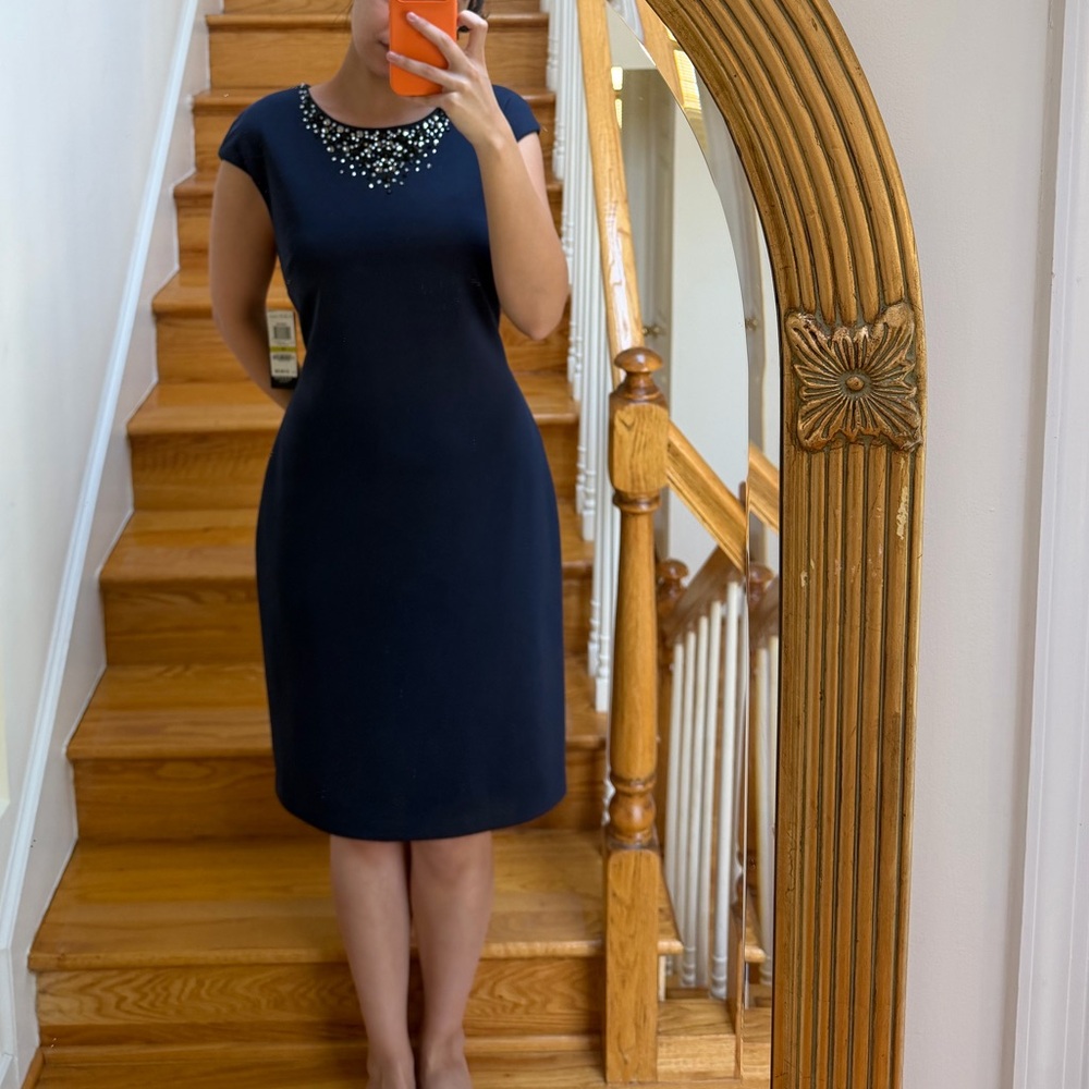 NWT Alfani Navy Cocktail Dress